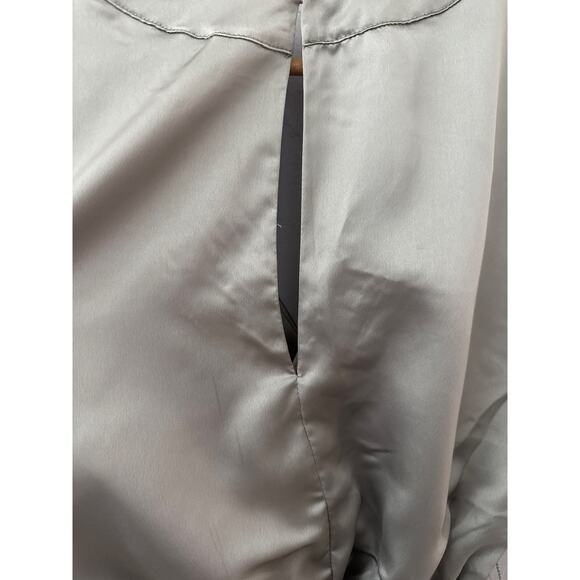 Show Me Your Mumu Luxe Satin Say I Do Romper Moss Green Size Small - Picture 12 of 13